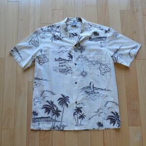 Made in Hawaii Royal Creations Hawaiian Shirt Button Up Size L